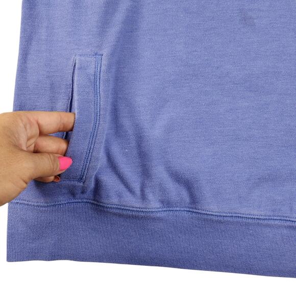 Victorias Secret Pink Sweater Medium Purple Collared Quarter Zip Periwinkle - Picture 9 of 16